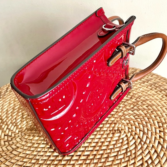 Tory Burch Two-Way π ππππππππ Patent/Vachetta Leather Tote - Picture 5 of 15